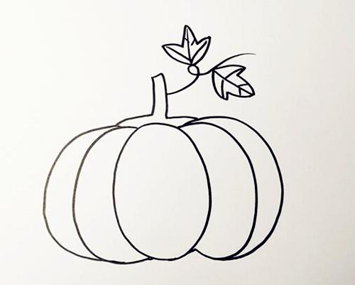 又大又红的南瓜简笔画