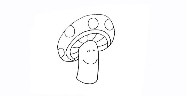 卡通蘑菇简笔画怎么画