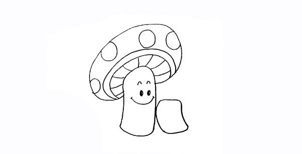 卡通蘑菇简笔画怎么画