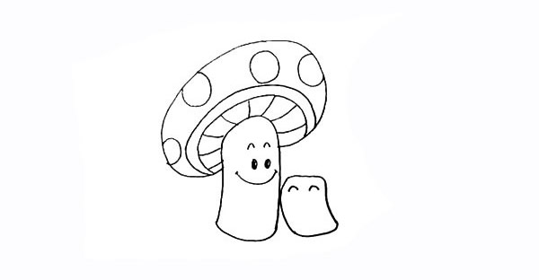 卡通蘑菇简笔画怎么画