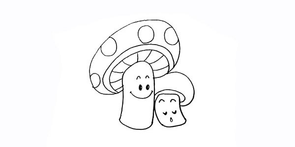 卡通蘑菇简笔画怎么画