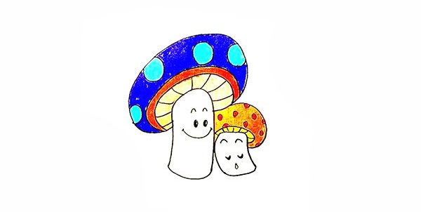 卡通蘑菇简笔画怎么画