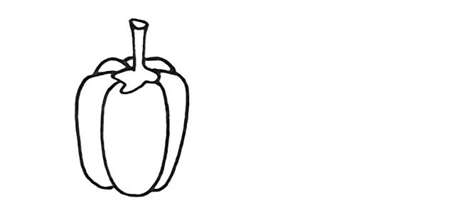 有趣的卡通辣椒简笔画