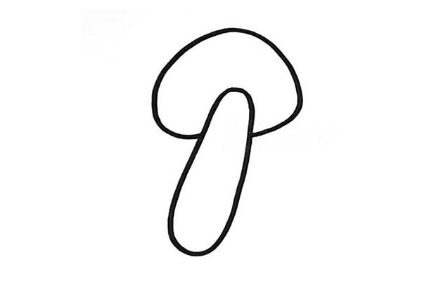 可爱的彩色蘑菇简笔画