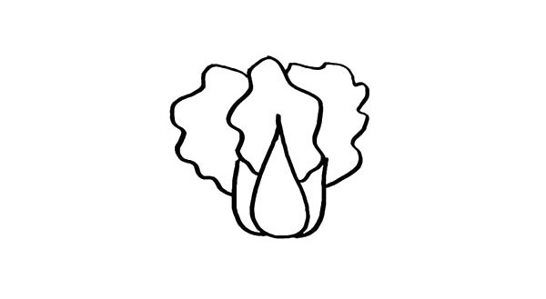 卡通大白菜简笔画步骤
