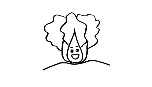 卡通大白菜简笔画步骤