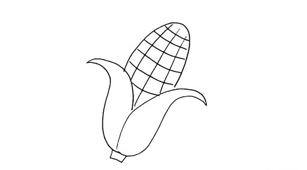 卡通玉米简笔画步骤
