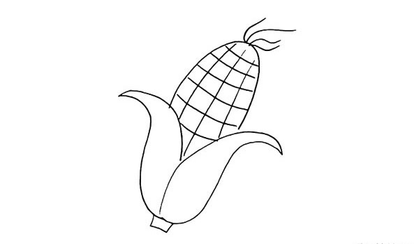卡通玉米简笔画步骤