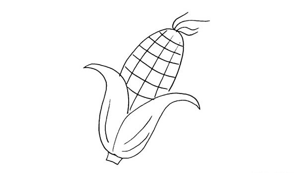 卡通玉米简笔画步骤