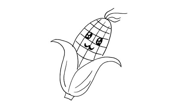 卡通玉米简笔画步骤