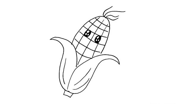 卡通玉米简笔画步骤