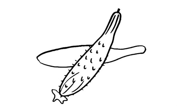两根黄瓜简笔画步骤