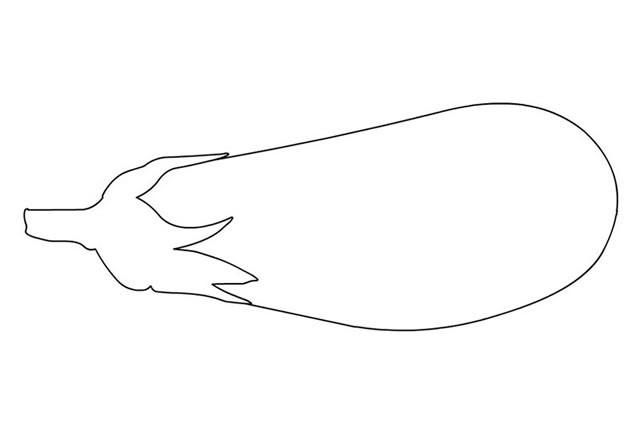 简单好看的茄子简笔画(茄子简图)