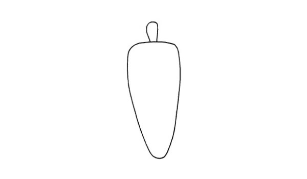 简单的卡通胡萝卜儿童画