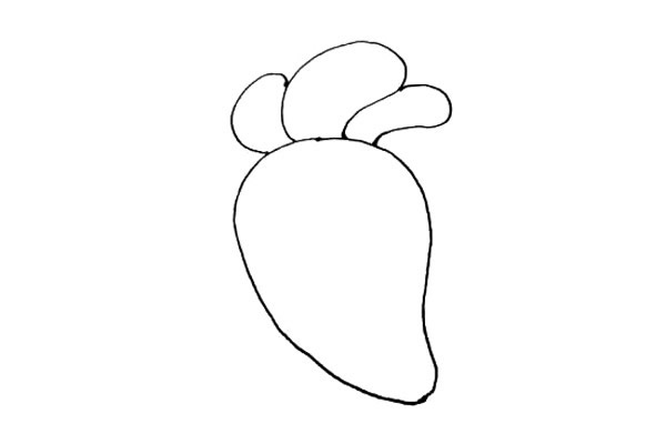 可爱卡通萝卜简笔画步骤