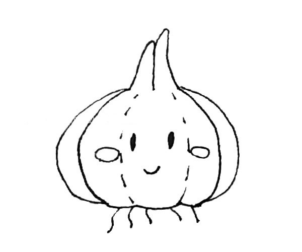 卡通洋葱儿童简笔画