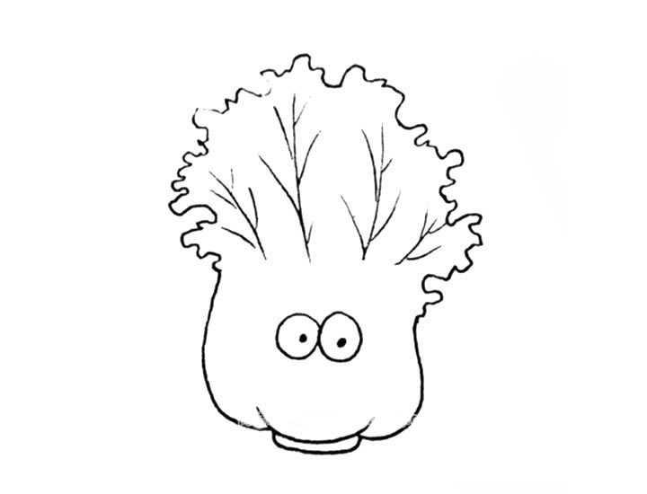 大白菜卡通形象简笔画(大白菜的卡通图片)