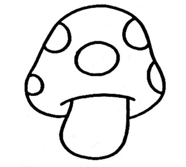 五种不同的蘑菇简笔画