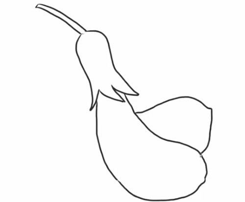 茄子简笔画步骤教程