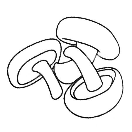 4款蘑菇儿童简笔画