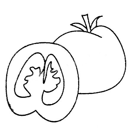 番茄简笔画图片大全