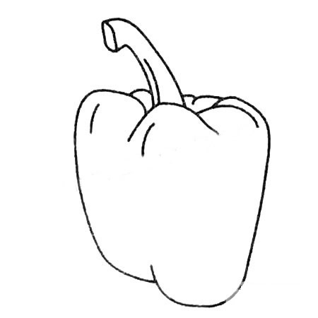 青椒简笔画的画法