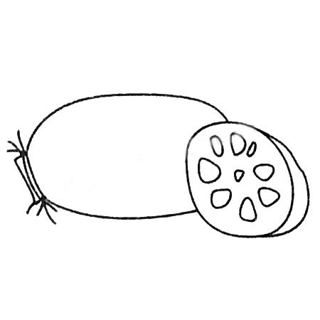 教你三步画出莲藕