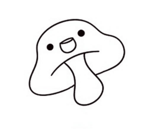 漂亮的蘑菇简笔画步骤