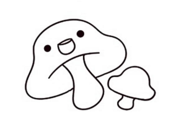 漂亮的蘑菇简笔画步骤