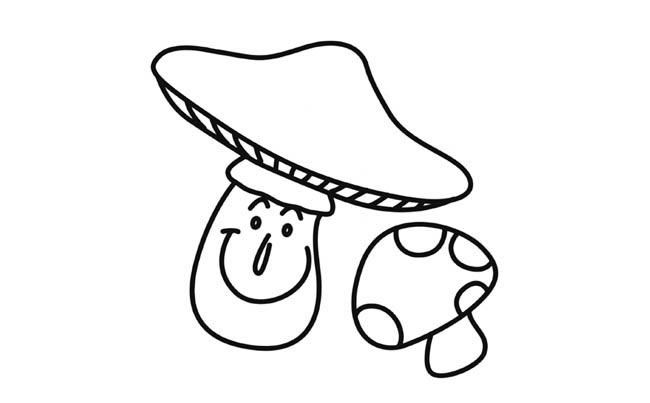 可爱的蘑菇简笔画(蘑菇简笔画带颜色)