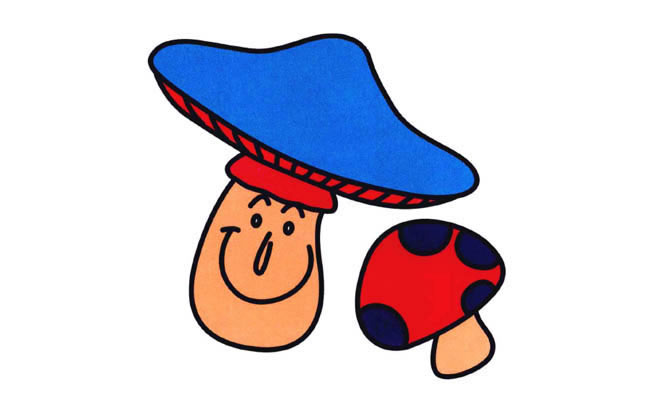 可爱的蘑菇简笔画