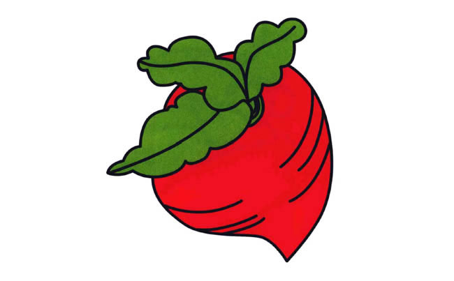 红色的萝卜简笔画