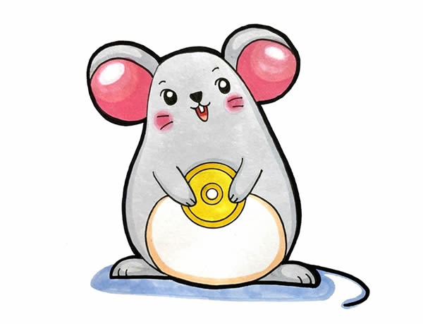 拿着铜钱的老鼠简笔画(老鼠铜币)