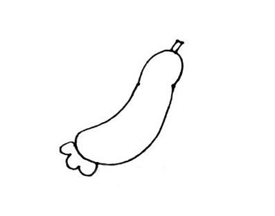 一步步教你画黄瓜 一步步教你画黄瓜