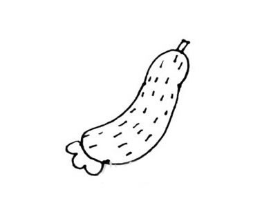 一步步教你画黄瓜 一步步教你画黄瓜