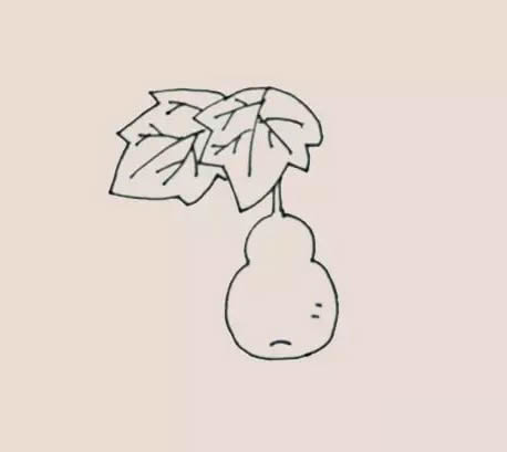 挂在藤上的葫芦简笔画