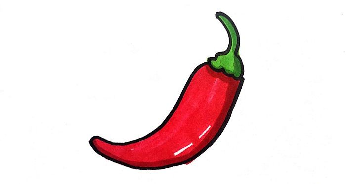 辣椒怎么画